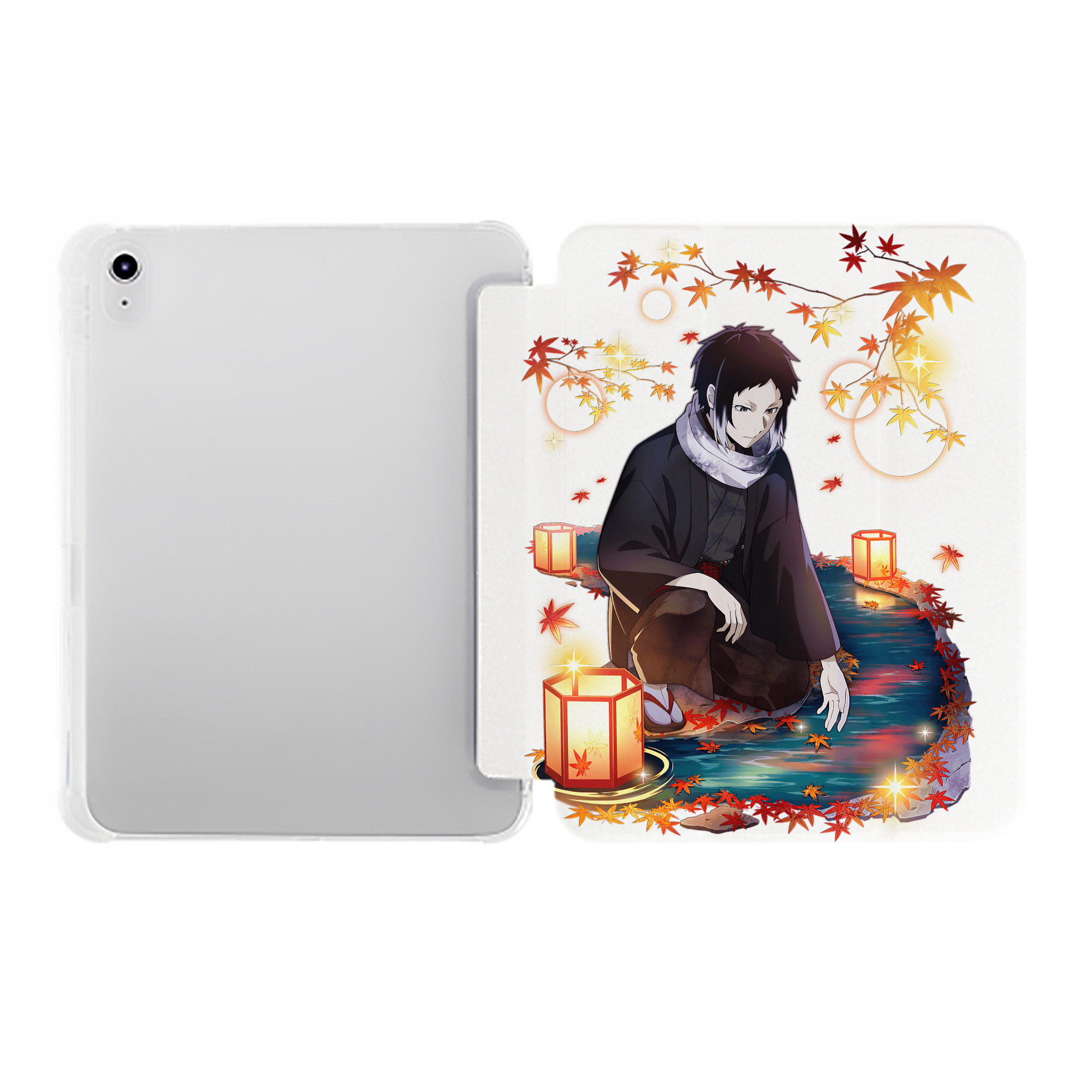 （画像用） 文豪ストレイドッグス Bungo Stray Dogs IPad ケース ペン収納付き 三つ折りスタンド PUレザー×シリコン 対応機種9.5/10.5/10.9インチ